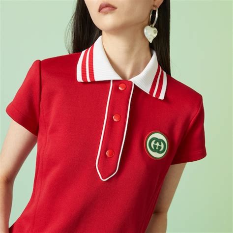 polo gucci rossa|gucci piquet polo.